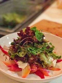 Composed Salad of Smoked Beets, Pimento Goat Cheese, Greens & Pistachio Dust by Jennifer Balin