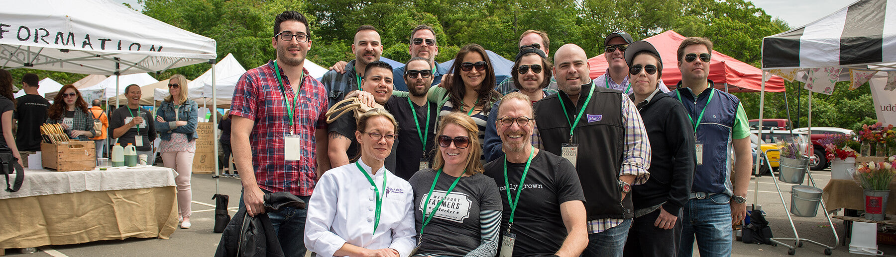 Group photo of westport farmers' market members